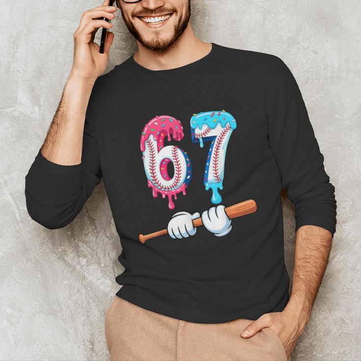 Baseball 67 Ice Cream Drip Six Seven Boys Unisex Long Sleeve T-Shirt Baseball 67 Ice Cream Drip Six Seven Boys Unisex Long Sleeve T-Shirt