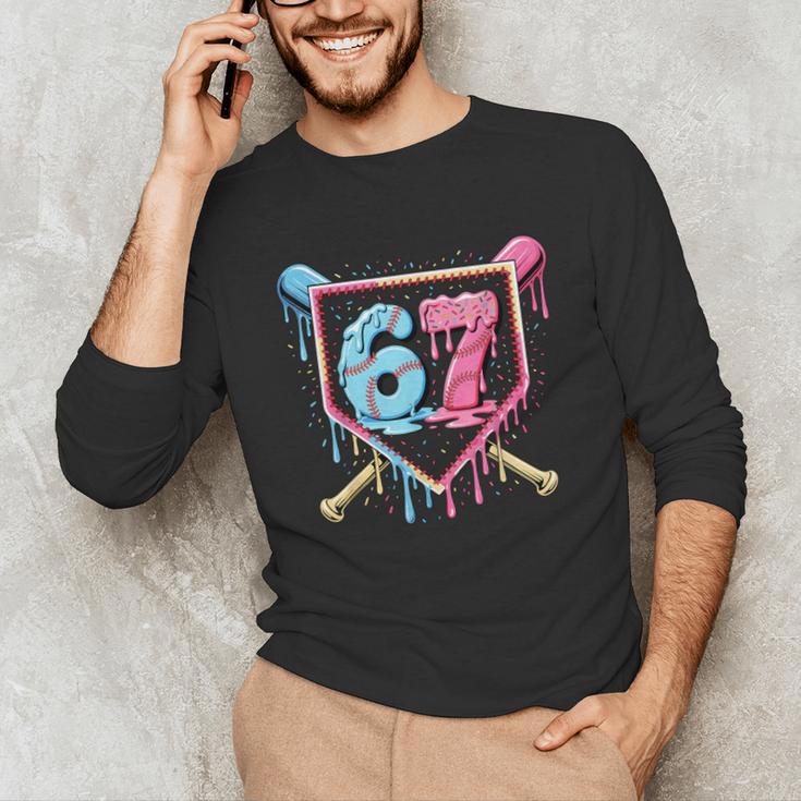Baseball 67 Ice Cream Drip Six Seven Meme Boy Girl Kid Unisex Long Sleeve T-Shirt Baseball 67 Ice Cream Drip Six Seven Meme Boy Girl Kid Unisex Long Sleeve T-Shirt