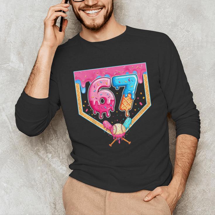 Baseball 67 Six Seven Meme Drip 6 7 Boys Girl Kids Unisex Long Sleeve T-Shirt Baseball 67 Six Seven Meme Drip 6 7 Boys Girl Kids Unisex Long Sleeve T-Shirt