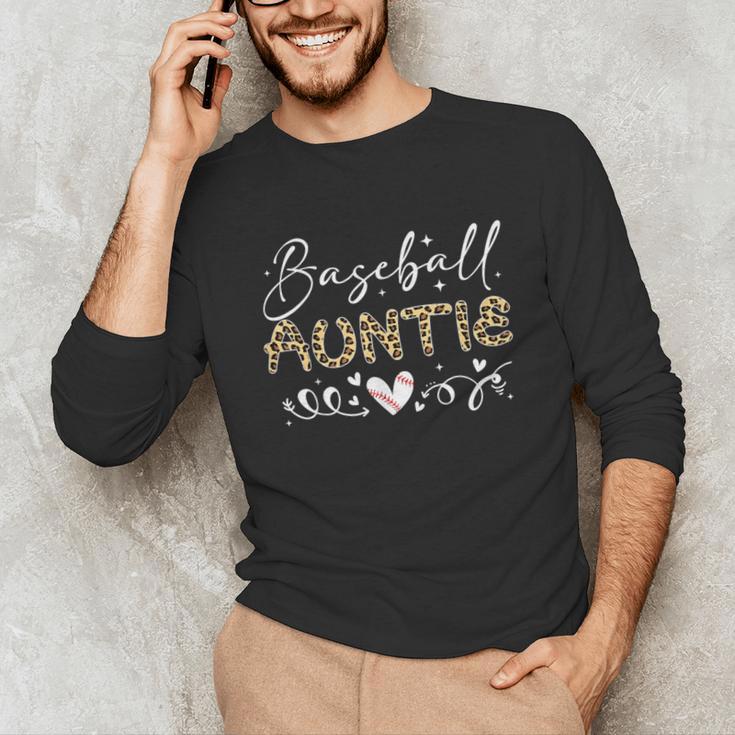 Baseball Auntie Leopard Baseball Heart Unisex Long Sleeve T-Shirt