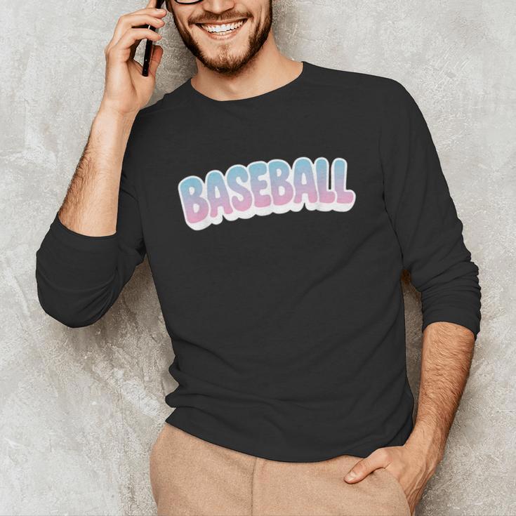 Baseball Bubble Letter Unisex Long Sleeve T-Shirt