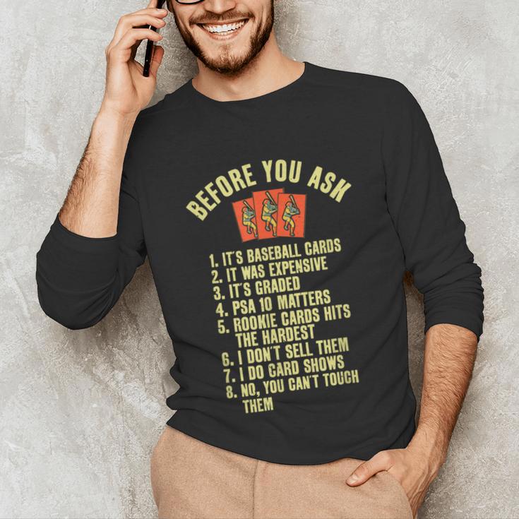 Baseball Card Collector Baseball Card Trading Unisex Long Sleeve T-Shirt Baseball Card Collector Baseball Card Trading Unisex Long Sleeve T-Shirt
