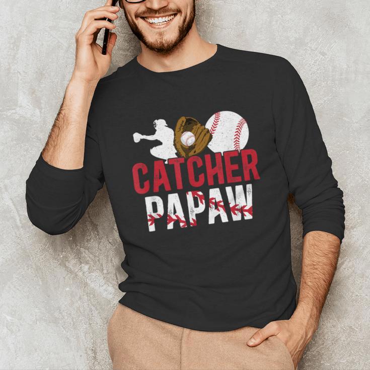 Baseball Catcher Papaw Proud Papaw Of A Baseball Catcher Unisex Long Sleeve T-Shirt Baseball Catcher Papaw Proud Papaw Of A Baseball Catcher Unisex Long Sleeve T-Shirt