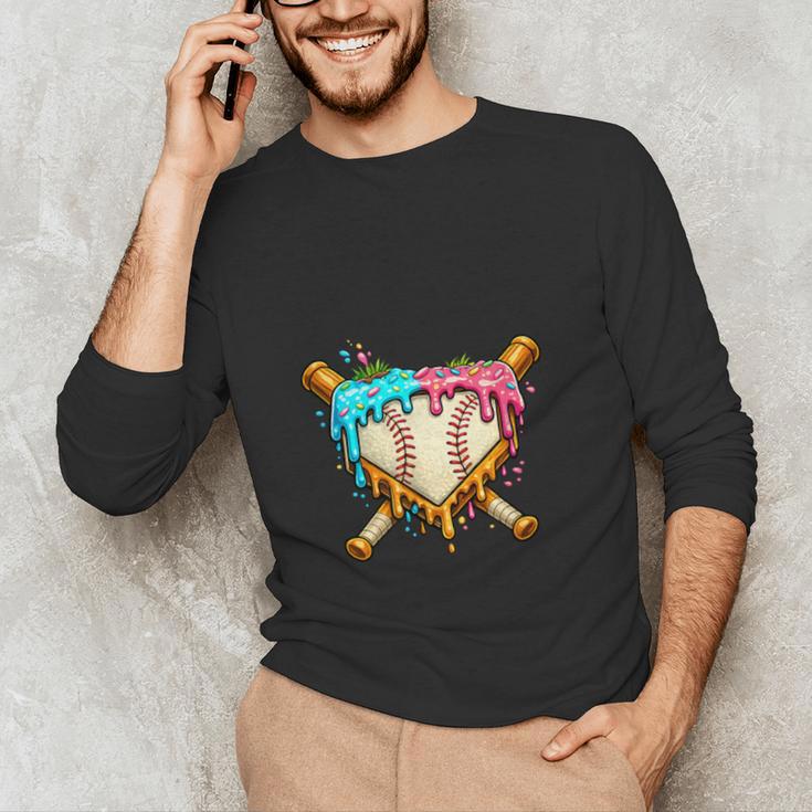Baseball Drip For Boys Ice Cream Dripping Baseball Sport Unisex Long Sleeve T-Shirt