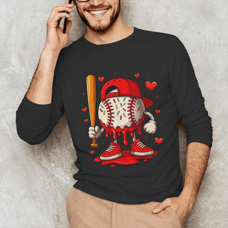 Baseball Drip Ice Cream Apparel Boys Kids Valentines Day Unisex Long Sleeve T-Shirt Baseball Drip Ice Cream Apparel Boys Kids Valentines Day Unisex Long Sleeve T-Shirt