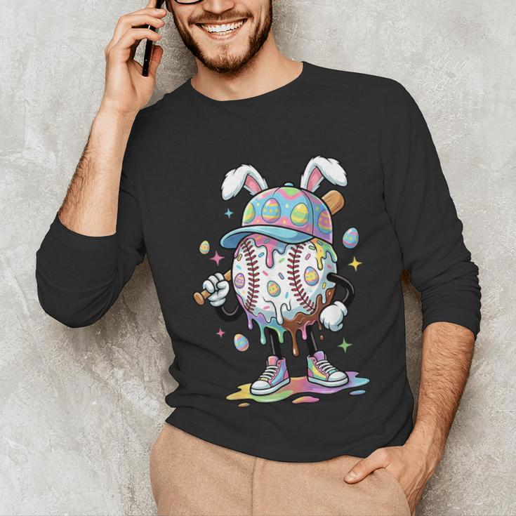 Baseball Drip Ice Cream Apparel Youth Boy Easter Day Unisex Long Sleeve T-Shirt