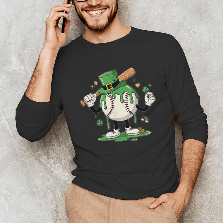 Baseball Drip Ice Cream Boys Kids Shamrock St Patricks Day Unisex Long Sleeve T-Shirt Baseball Drip Ice Cream Boys Kids Shamrock St Patricks Day Unisex Long Sleeve T-Shirt