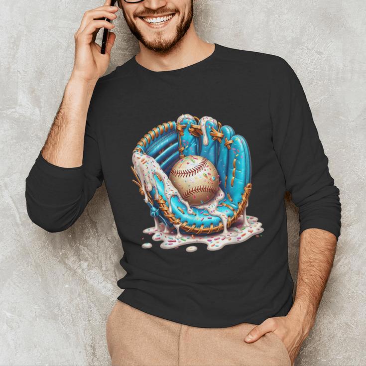 Baseball Drip Ice Cream Sprinkless Glove Boy Kid Unisex Long Sleeve T-Shirt Baseball Drip Ice Cream Sprinkless Glove Boy Kid Unisex Long Sleeve T-Shirt