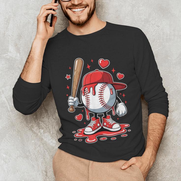 Baseball Drip Icecream Apparel Youth Boy Valentine Unisex Long Sleeve T-Shirt