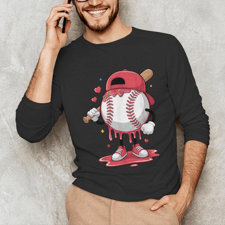 Baseball Drip Icecream Boy Kids Valentine Unisex Long Sleeve T-Shirt Baseball Drip Icecream Boy Kids Valentine Unisex Long Sleeve T-Shirt
