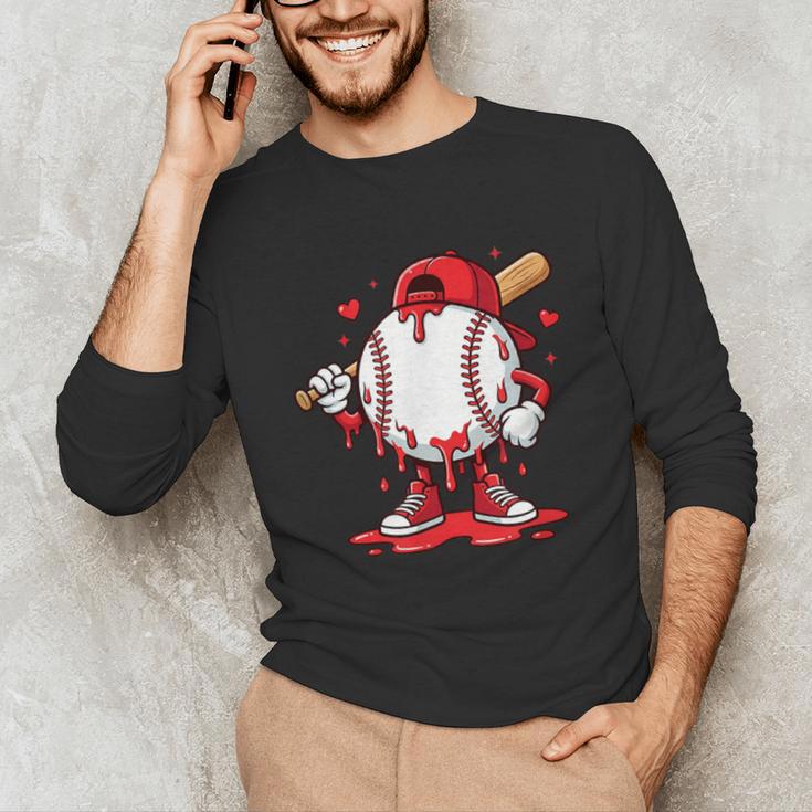 Baseball Drip Icecream Men Boy Valentine Unisex Long Sleeve T-Shirt Baseball Drip Icecream Men Boy Valentine Unisex Long Sleeve T-Shirt