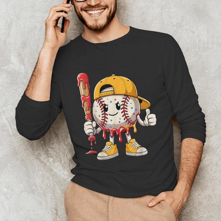 Baseball Drip Baseball Life Style 101 Apparel Youth Unisex Long Sleeve T-Shirt Baseball Drip Baseball Life Style 101 Apparel Youth Unisex Long Sleeve T-Shirt