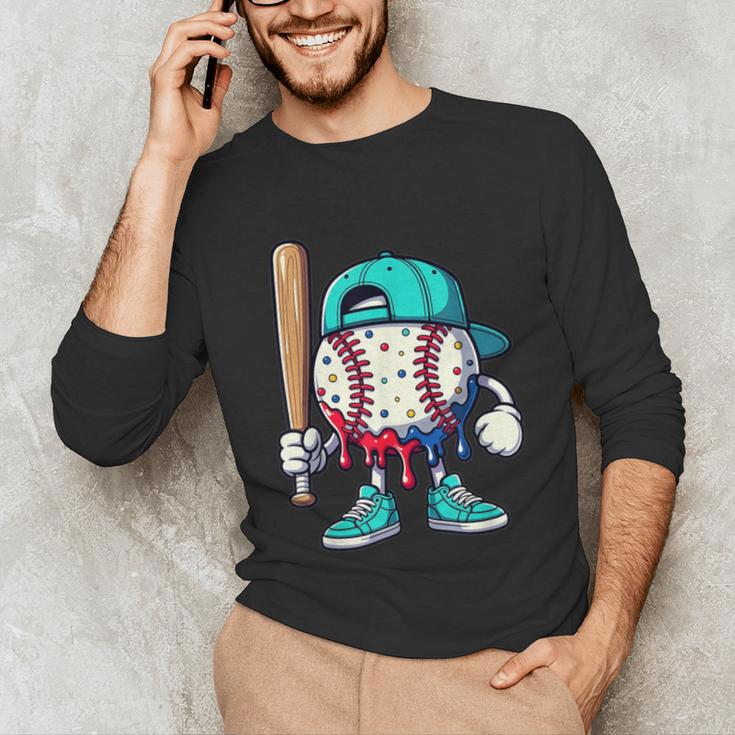 Baseball Drippy Style Apparel For Boys Youth Drip Baseball Unisex Long Sleeve T-Shirt