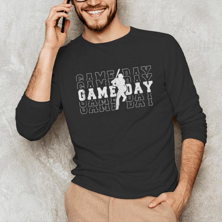 Baseball Game Day Team Sport Player Coach Batter Family Fans Unisex Long Sleeve T-Shirt Baseball Game Day Team Sport Player Coach Batter Family Fans Unisex Long Sleeve T-Shirt