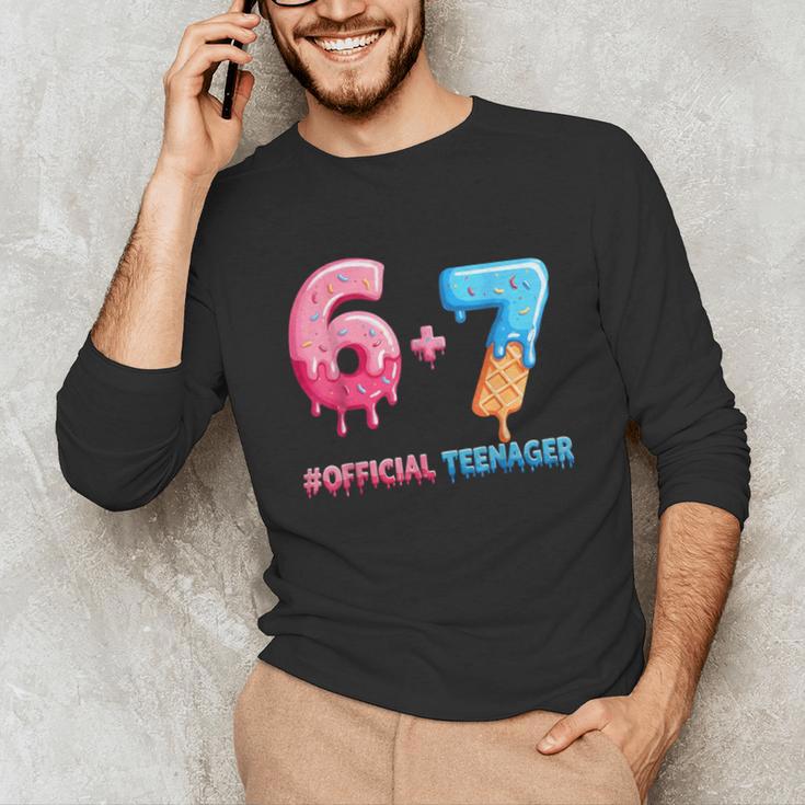 Baseball Ice Cream Drip 67 Official Teenager 13th Birthday Unisex Long Sleeve T-Shirt