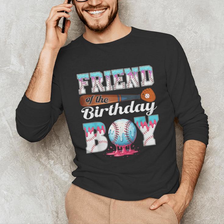Baseball Ice Cream Drip Friend Of The Birthday Boy Unisex Long Sleeve T-Shirt Baseball Ice Cream Drip Friend Of The Birthday Boy Unisex Long Sleeve T-Shirt