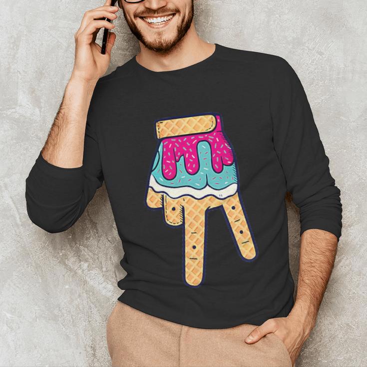 Baseball Ice Cream Drip Home Plate Glove Respect Drip 2 Side Unisex Long Sleeve T-Shirt Baseball Ice Cream Drip Home Plate Glove Respect Drip 2 Side Unisex Long Sleeve T-Shirt