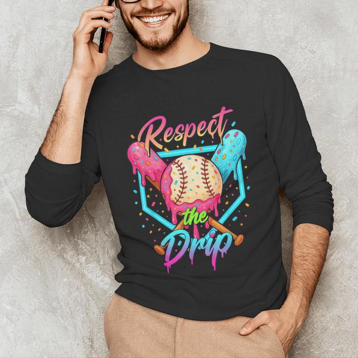 Baseball Ice Cream Drip Number 67 Player 67 Respect The Drip Unisex Long Sleeve T-Shirt