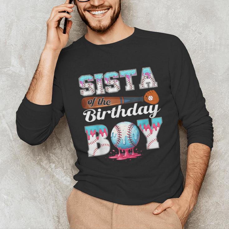 Baseball Ice Cream Drip Sista Of The Birthday Boy Unisex Long Sleeve T-Shirt