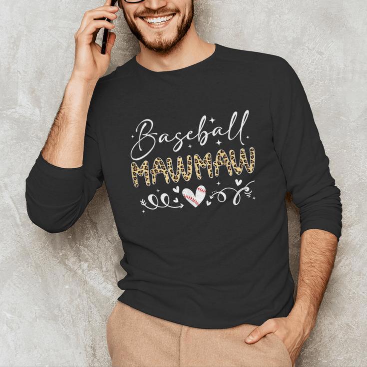 Baseball Mawmaw Leopard Baseball Heart Unisex Long Sleeve T-Shirt
