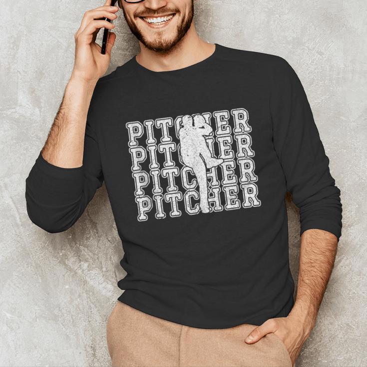 Baseball Pitcher Player Team Sport Lover Family Friends Fans Unisex Long Sleeve T-Shirt Baseball Pitcher Player Team Sport Lover Family Friends Fans Unisex Long Sleeve T-Shirt