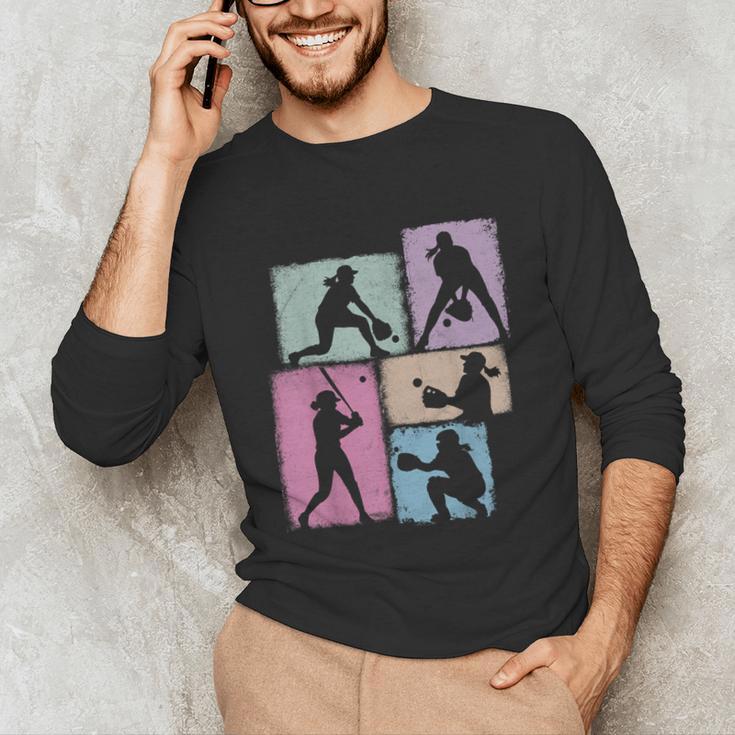 Baseball Player Collage Women Kids Coach Youth Girl Unisex Long Sleeve T-Shirt Baseball Player Collage Women Kids Coach Youth Girl Unisex Long Sleeve T-Shirt