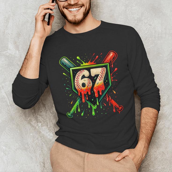 Baseball Six Seven 67 Meme Ice Cream Drip Xmas Men Women Unisex Long Sleeve T-Shirt Baseball Six Seven 67 Meme Ice Cream Drip Xmas Men Women Unisex Long Sleeve T-Shirt