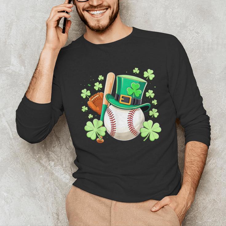 Baseball St Patricks Day Lucky Baseball Player Shamrock Unisex Long Sleeve T-Shirt Baseball St Patricks Day Lucky Baseball Player Shamrock Unisex Long Sleeve T-Shirt