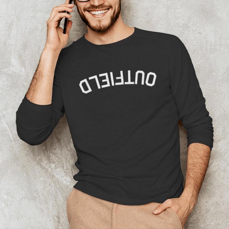 BaseballSoftball Upside Down Outfield Unisex Long Sleeve T-Shirt