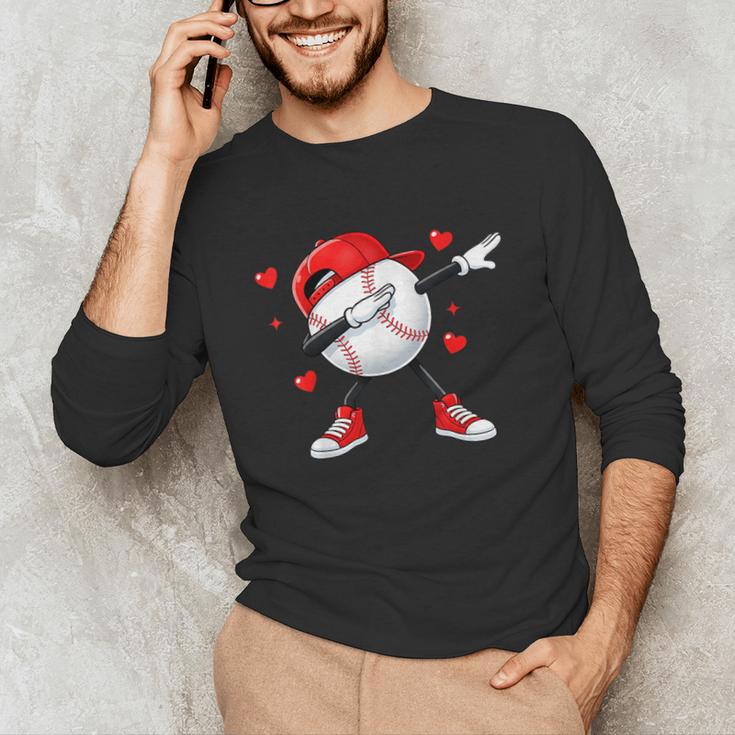 Boys Valentines Baseball Unisex Long Sleeve T-Shirt