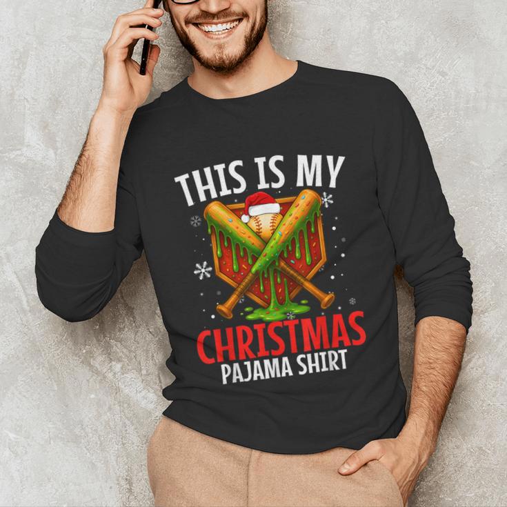 My Christmas Baseball Pajama Helmet Santa Xmas Men Boys Unisex Long Sleeve T-Shirt My Christmas Baseball Pajama Helmet Santa Xmas Men Boys Unisex Long Sleeve T-Shirt