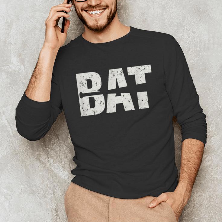 Cool Bat Dad Baseball Tee Women Kids Unisex Long Sleeve T-Shirt