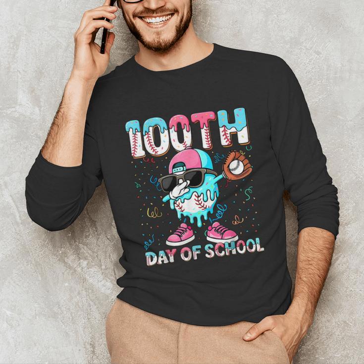 Dabbing Drippy 100th Days Of School Baseball Ice Cream Drip Unisex Long Sleeve T-Shirt Dabbing Drippy 100th Days Of School Baseball Ice Cream Drip Unisex Long Sleeve T-Shirt