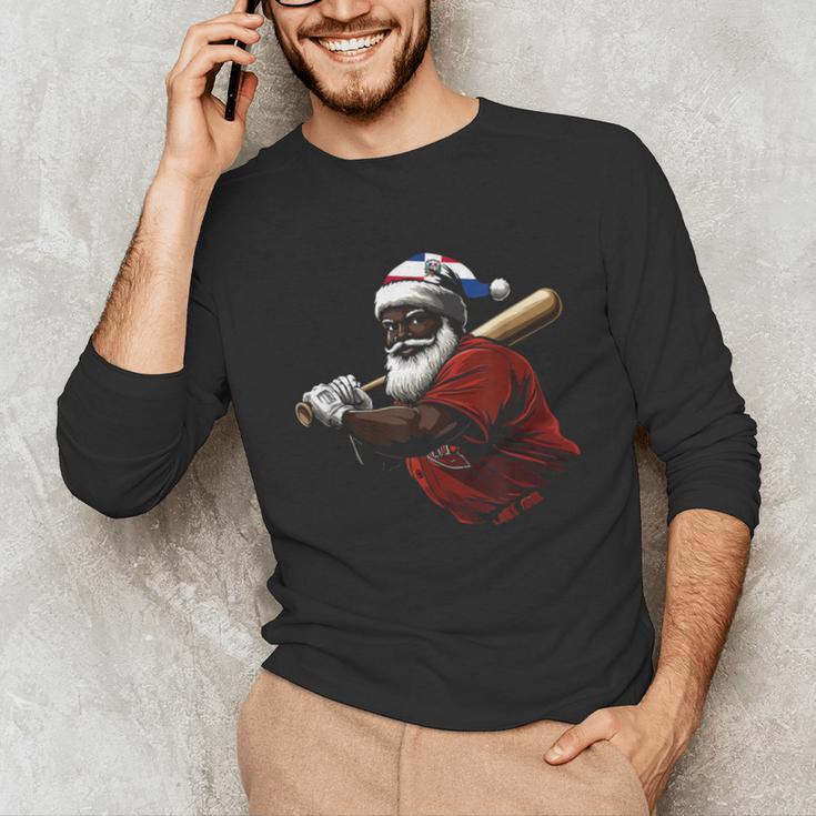 Dominican Republic Santa Christmas Baseball Beisbol Unisex Long Sleeve T-Shirt Dominican Republic Santa Christmas Baseball Beisbol Unisex Long Sleeve T-Shirt
