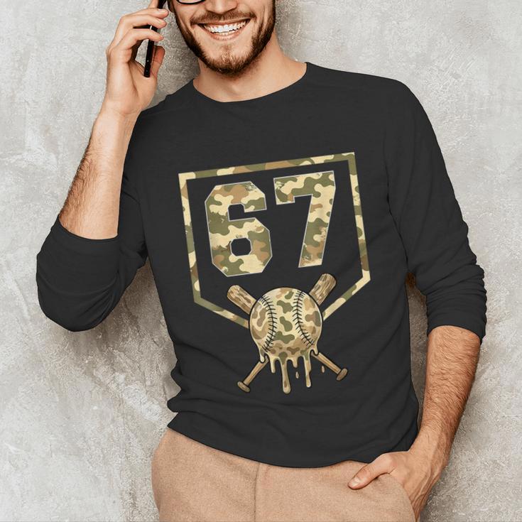 Dripping Camo 67 Baseball Ice Cream Drip 6-7 Six Seven Boy Unisex Long Sleeve T-Shirt Dripping Camo 67 Baseball Ice Cream Drip 6-7 Six Seven Boy Unisex Long Sleeve T-Shirt
