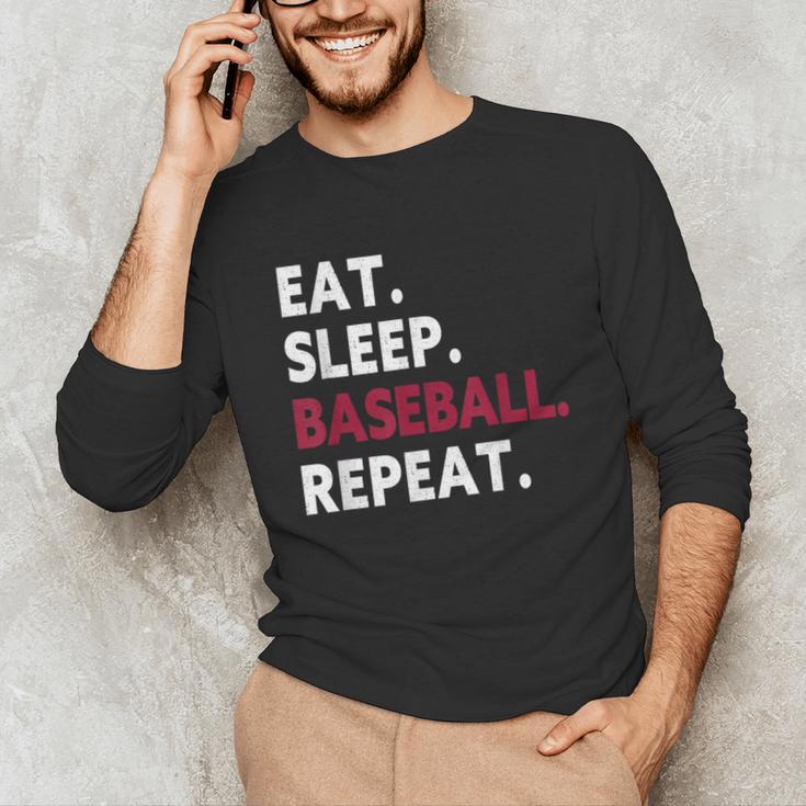 Eat Sleep Baseball Repeat Baseball Player Unisex Long Sleeve T-Shirt Eat Sleep Baseball Repeat Baseball Player Unisex Long Sleeve T-Shirt
