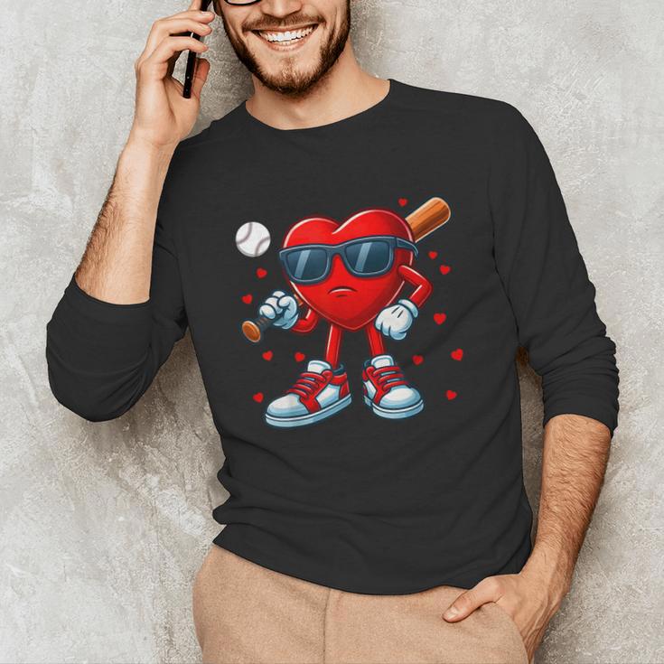 Heart Love Baseball Valentine Outfit Men Boy Unisex Long Sleeve T-Shirt Heart Love Baseball Valentine Outfit Men Boy Unisex Long Sleeve T-Shirt