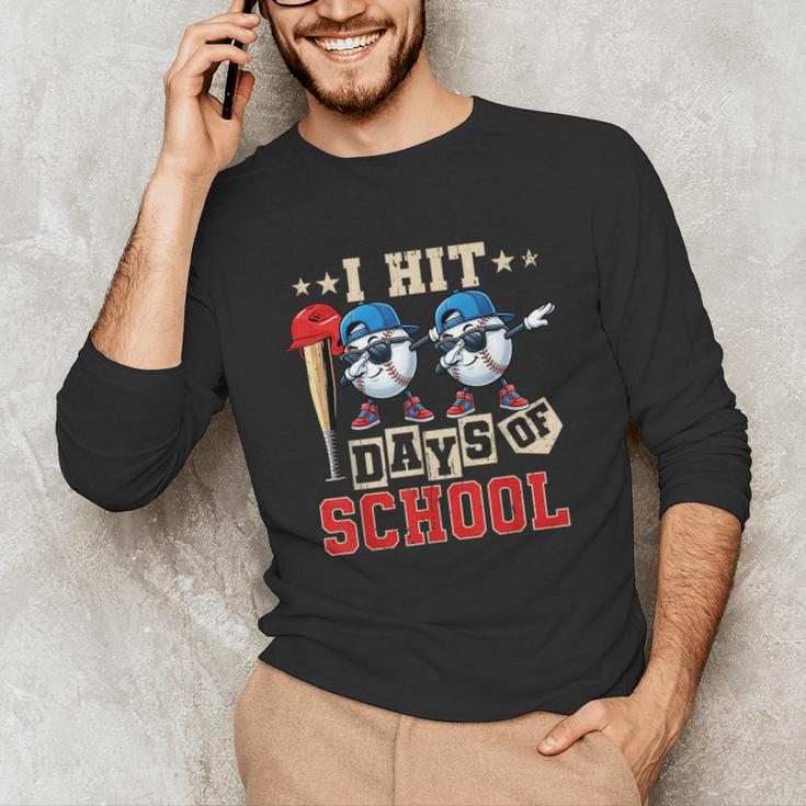 I Hit 100 Days Of School Baseball Kids Boy Teacher 100th Day Unisex Long Sleeve T-Shirt I Hit 100 Days Of School Baseball Kids Boy Teacher 100th Day Unisex Long Sleeve T-Shirt