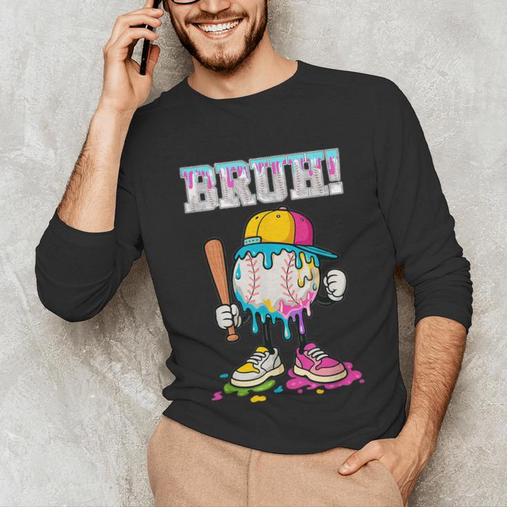 Ice Cream Drip Baseball Bruh Baseball Drip Boy Youth Unisex Long Sleeve T-Shirt Ice Cream Drip Baseball Bruh Baseball Drip Boy Youth Unisex Long Sleeve T-Shirt