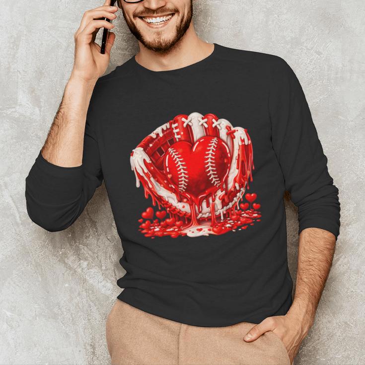 Ice Cream Drip Heart Valentines Day Baseball Boys Youth Kids Unisex Long Sleeve T-Shirt Ice Cream Drip Heart Valentines Day Baseball Boys Youth Kids Unisex Long Sleeve T-Shirt