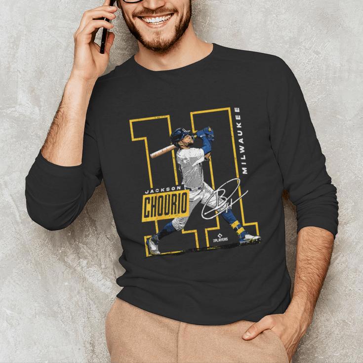 Jackson Chourio Milwaukee MLB Baseball Player MLBJCH202M Unisex Long Sleeve T-Shirt Jackson Chourio Milwaukee MLB Baseball Player MLBJCH202M Unisex Long Sleeve T-Shirt