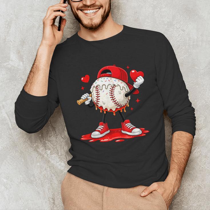 Kids Valentine Baseball Boys Valentines Day Tee Unisex Long Sleeve T-Shirt Kids Valentine Baseball Boys Valentines Day Tee Unisex Long Sleeve T-Shirt