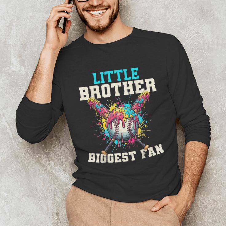 Little Brother Biggest Fan Baseball Cream Drip Crossed Bats Unisex Long Sleeve T-Shirt Little Brother Biggest Fan Baseball Cream Drip Crossed Bats Unisex Long Sleeve T-Shirt