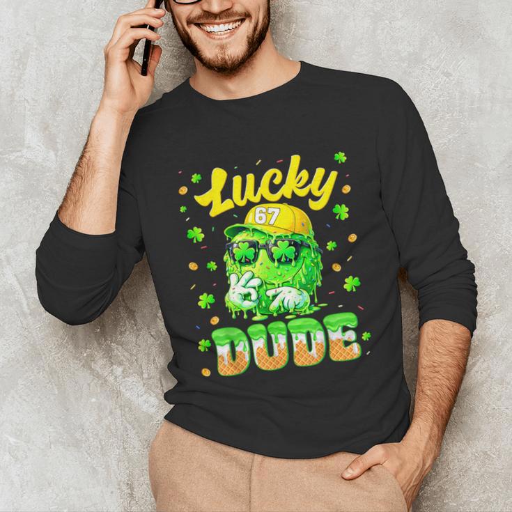 Lucky Dude Drip Baseball Shamrock St Patrick Men Boy Youth Unisex Long Sleeve T-Shirt Lucky Dude Drip Baseball Shamrock St Patrick Men Boy Youth Unisex Long Sleeve T-Shirt