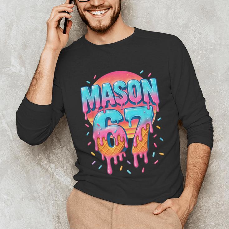 Mason 67 Costume Ice Cream Baseball Drip 6 7 Meme Six Seven Unisex Long Sleeve T-Shirt