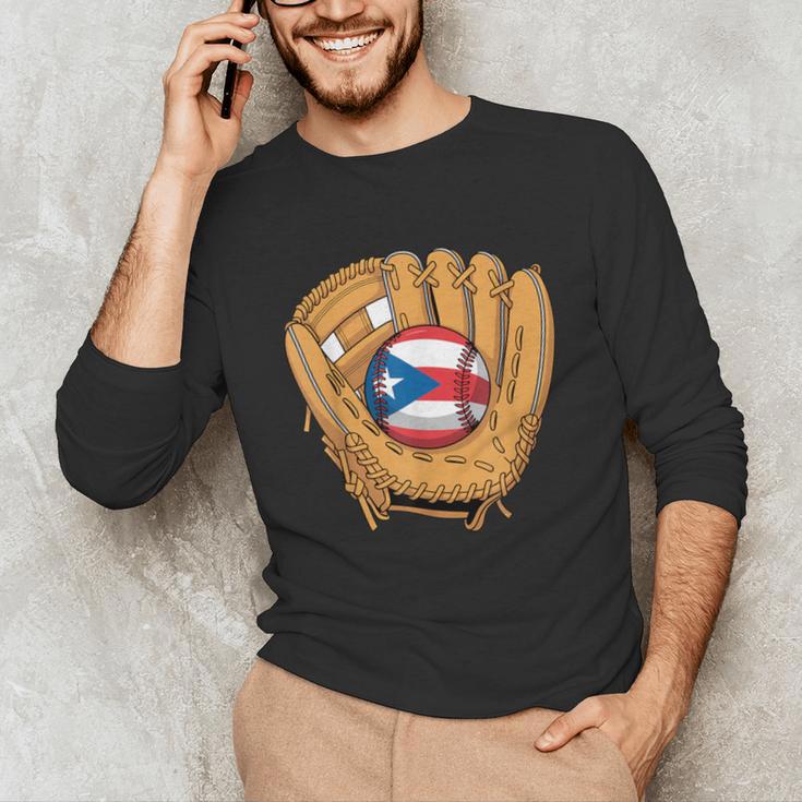 Puerto Rican Flag Baseball Player Boricua Pride Beisbol PR Unisex Long Sleeve T-Shirt Puerto Rican Flag Baseball Player Boricua Pride Beisbol PR Unisex Long Sleeve T-Shirt