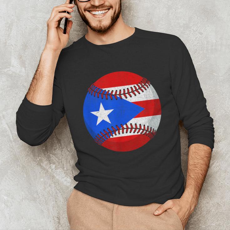 Puerto Rico Baseball Flag Boricua Beisbol Fan Gear Unisex Long Sleeve T-Shirt Puerto Rico Baseball Flag Boricua Beisbol Fan Gear Unisex Long Sleeve T-Shirt