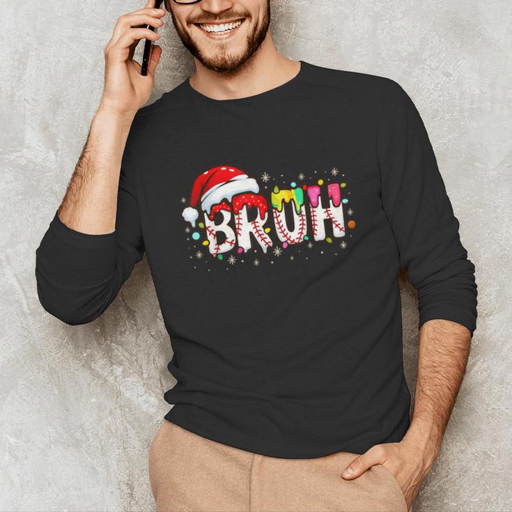 Santa Bruh Baseball Christmas Xmas Meme Pajamas Family Unisex Long Sleeve T-Shirt Santa Bruh Baseball Christmas Xmas Meme Pajamas Family Unisex Long Sleeve T-Shirt