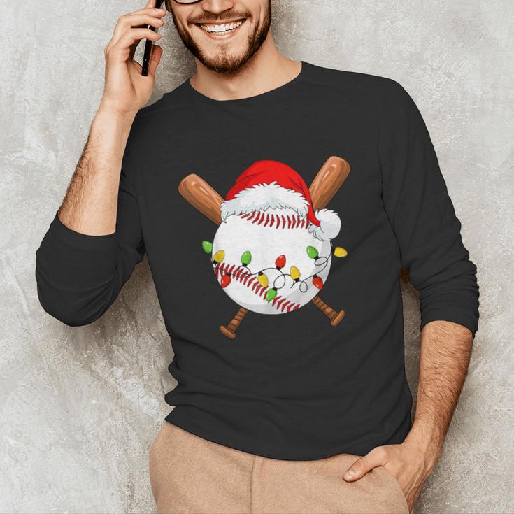 Santa Sports For Men Boys Christmas Baseball Player Unisex Long Sleeve T-Shirt Santa Sports For Men Boys Christmas Baseball Player Unisex Long Sleeve T-Shirt