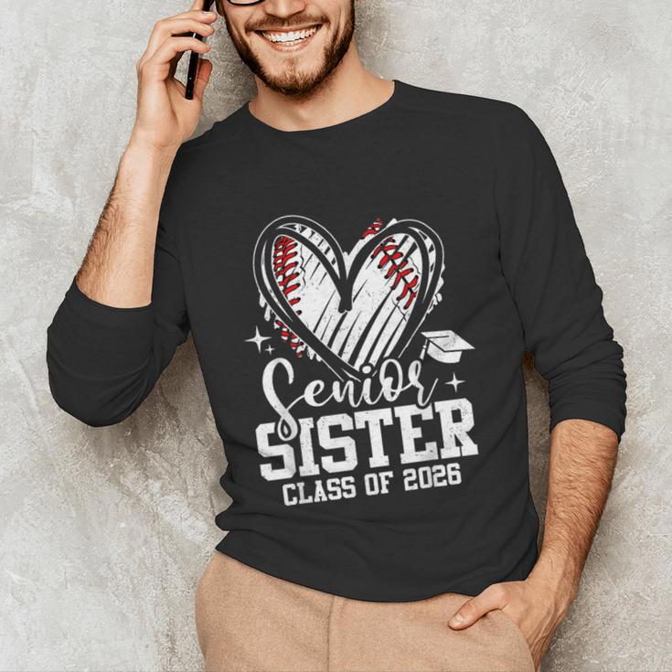 Senior Sister Class Of 2026 Baseball Graduation Heart Unisex Long Sleeve T-Shirt Senior Sister Class Of 2026 Baseball Graduation Heart Unisex Long Sleeve T-Shirt